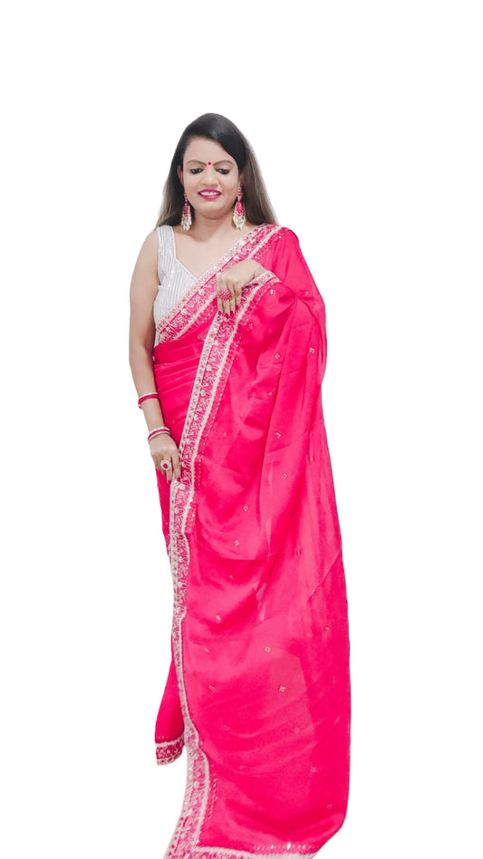 Trending Rangoli embroidery saree collection..(Deginer Saree)