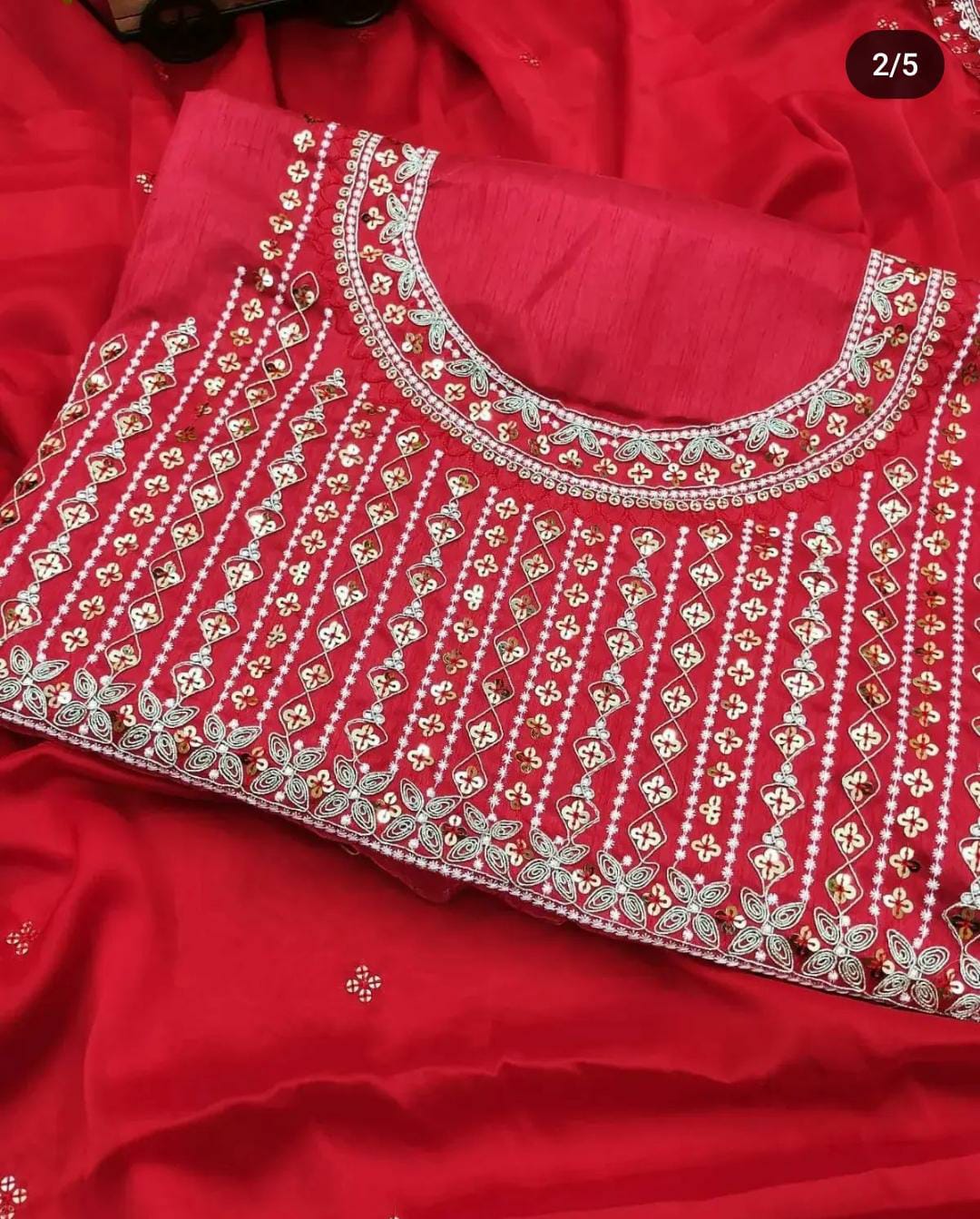 Trending Rangoli embroidery saree collection..(Deginer Saree)