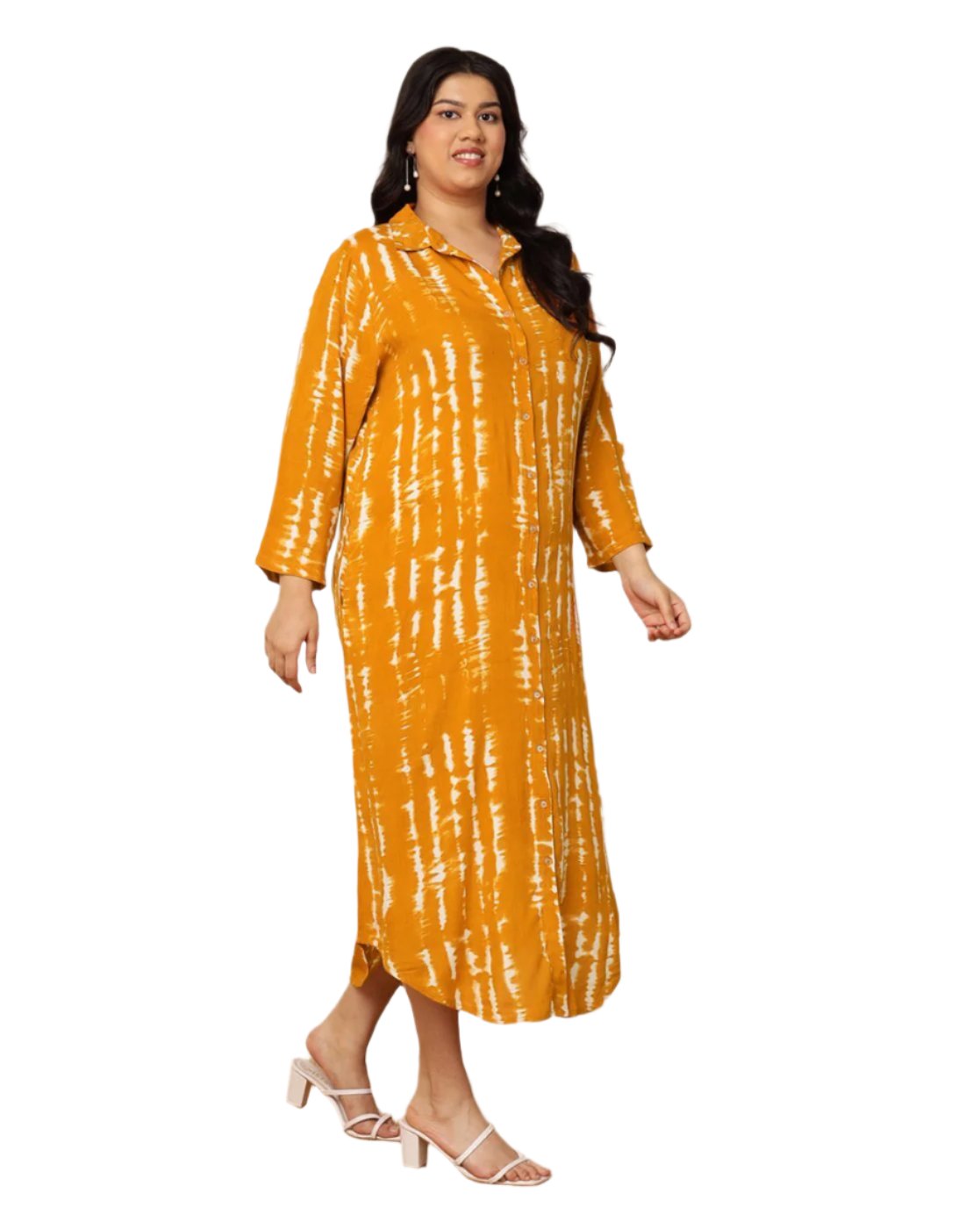 Women Tie & Dye Shirt Dress with Insert Pockets in Berlin