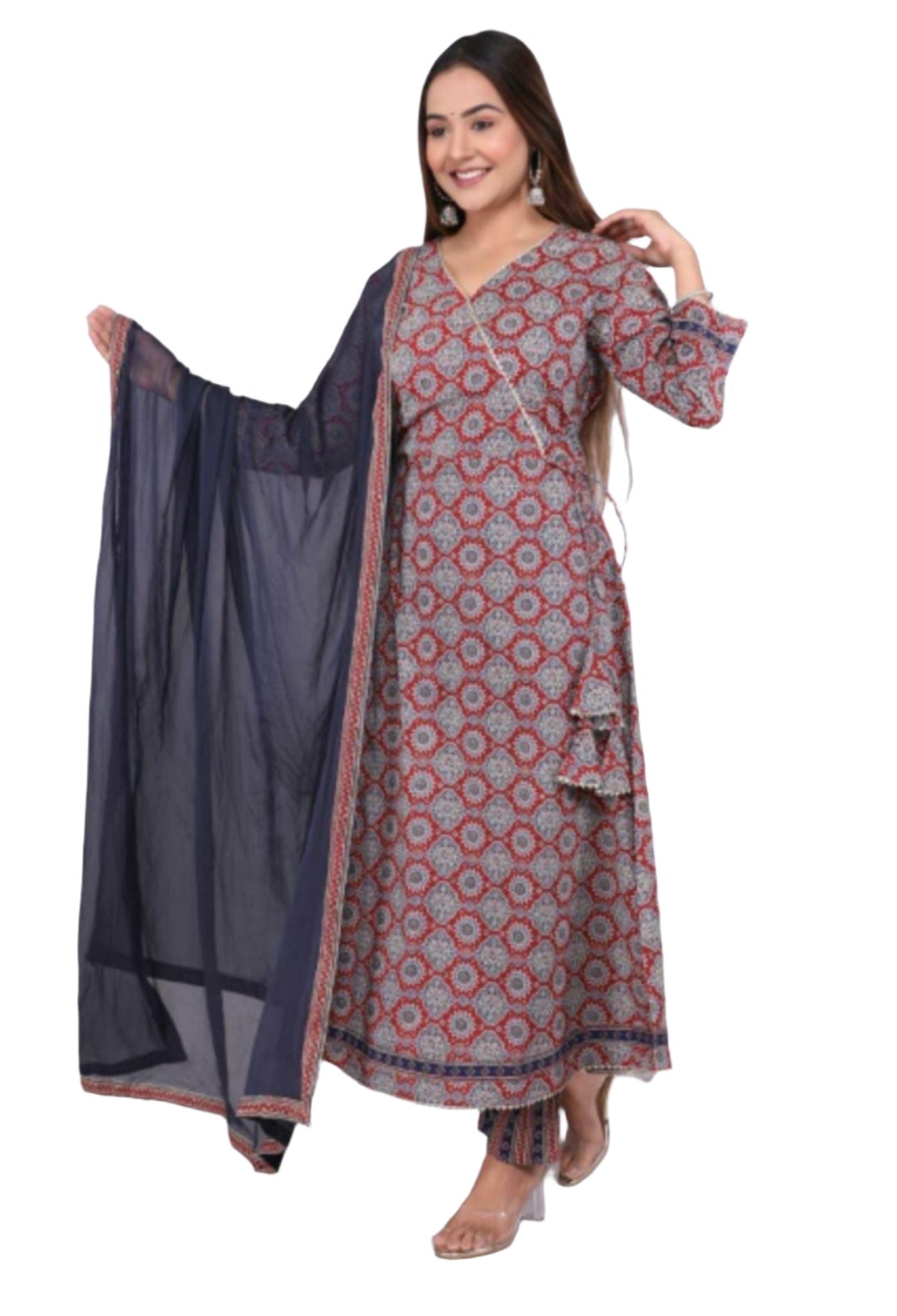 Cotton Kurta Set With Dupatta