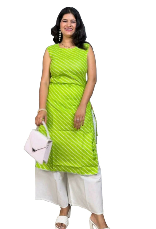 Bandhani Print Flare Plazzo Sharara Set