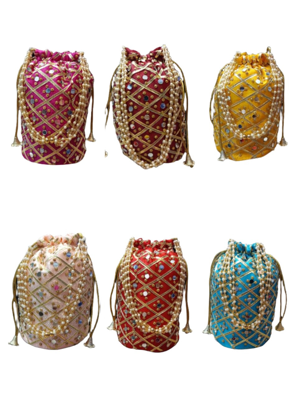 Indian Mirror Potli Bag