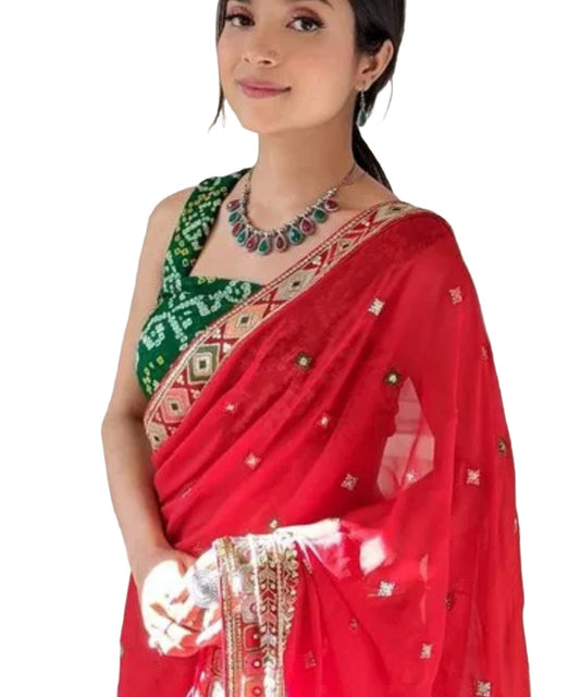 Georgette Saree - Neha Couture Indian Fashion