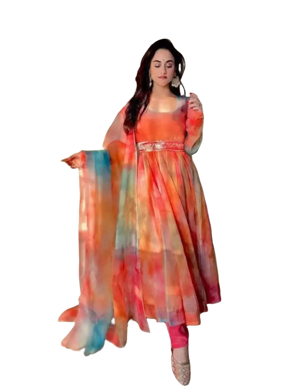 Anarkali Kurta, Bottom & Dupatta Set