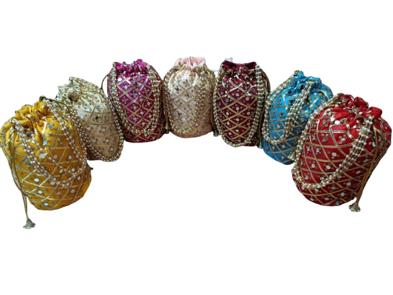 Indian Mirror Potli Bag.