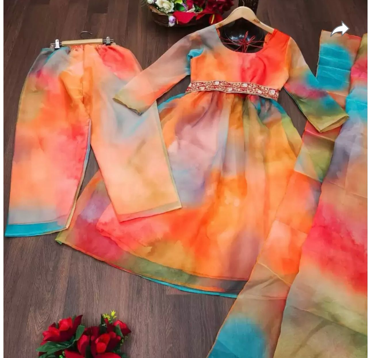 Anarkali Kurta, Bottom & Dupatta Set