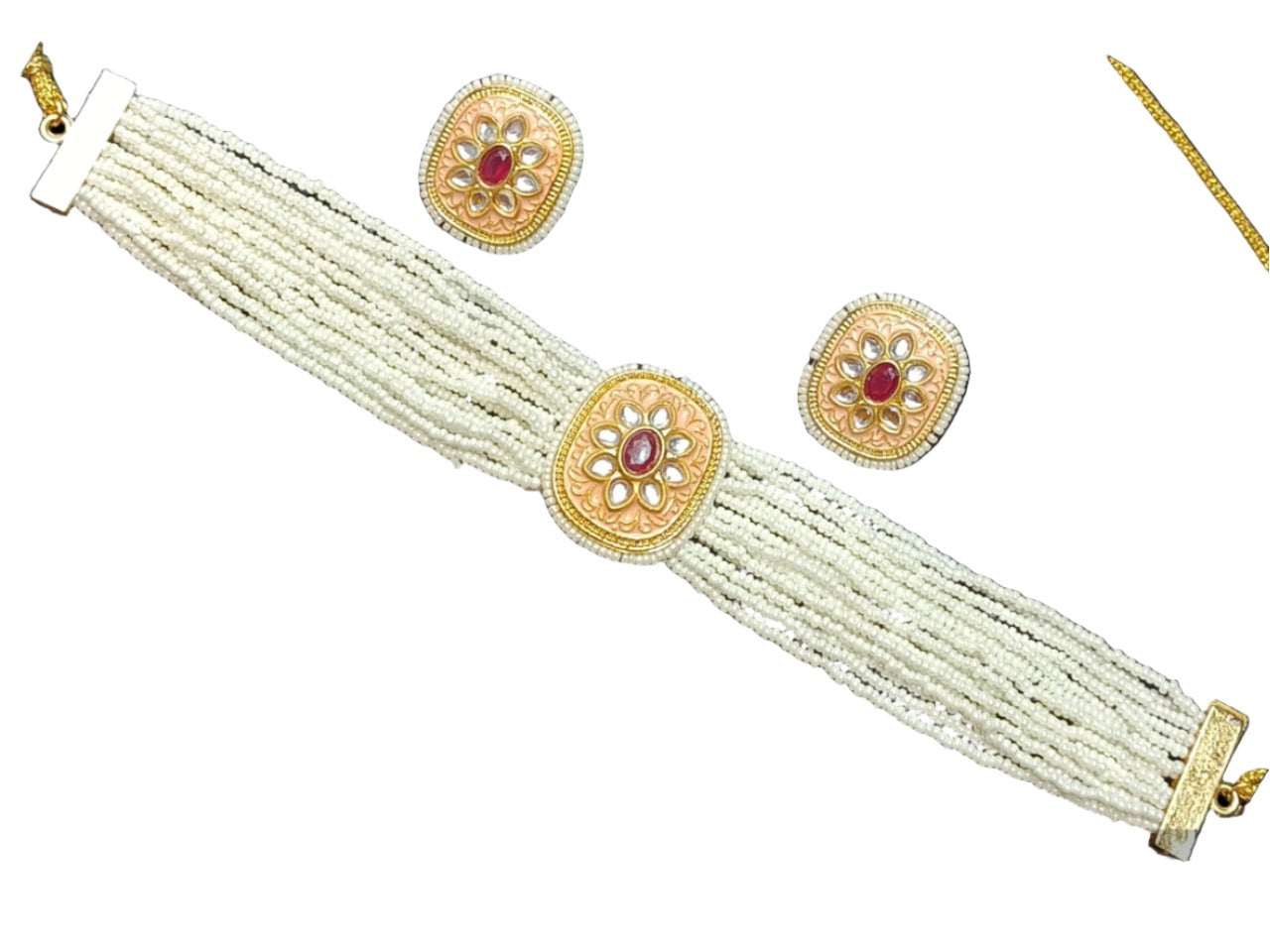 Pearl Choker Necklace Set