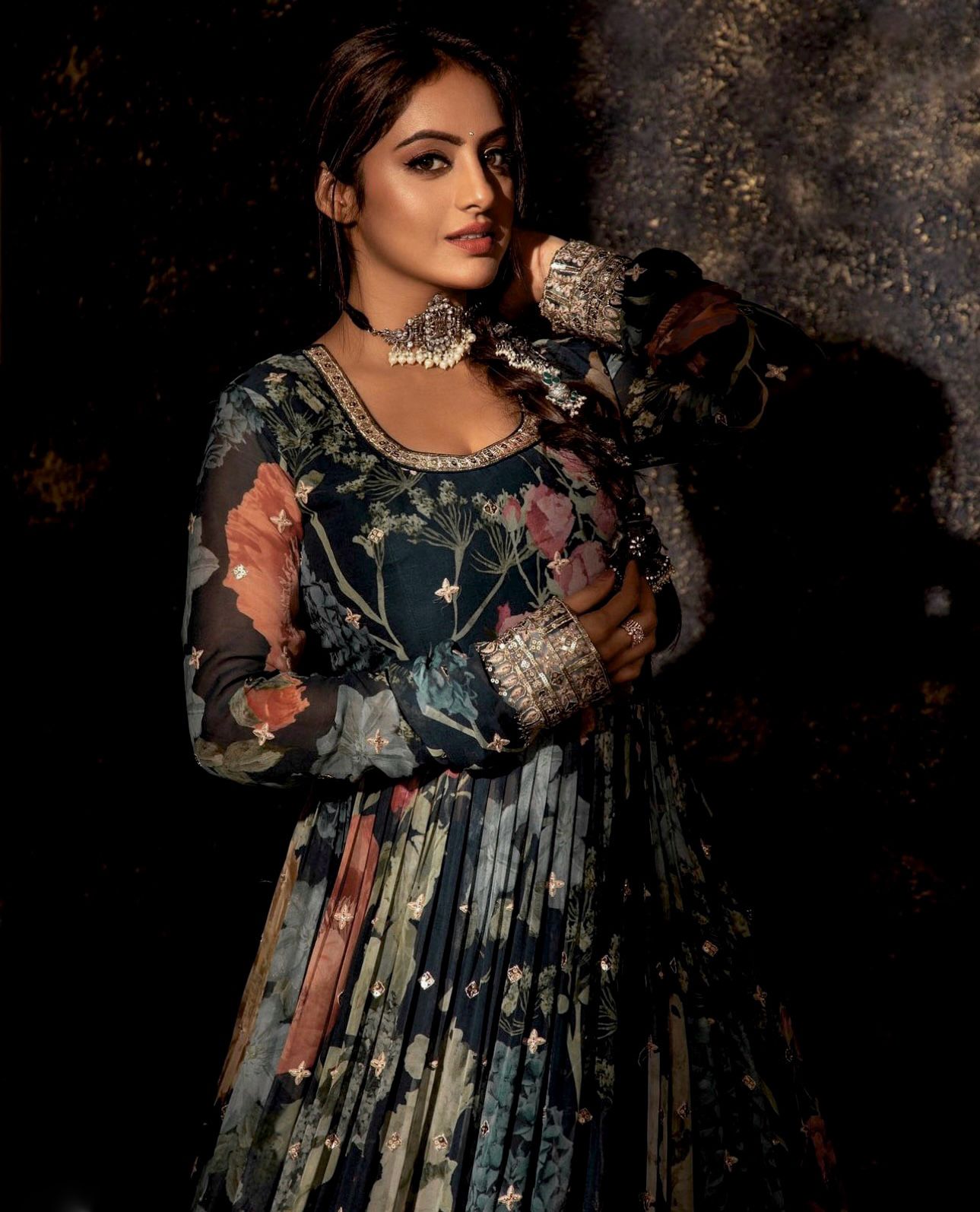 New Designer Party Wear Look Digital Print Top With Embroidery Sequence Work With Bottom and Dupatta
