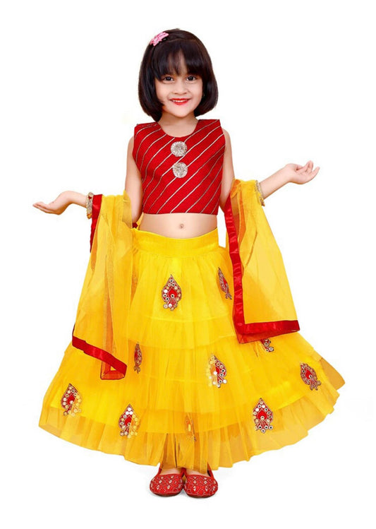 Lehenga & Blouse With Dupatta for Girls Embroidered Patchwork Ready to Wear