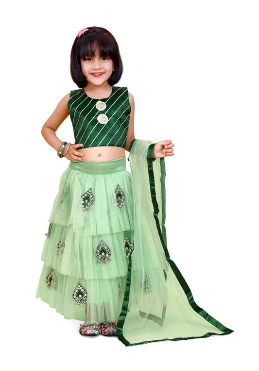 Lehenga & Blouse With Dupatta for girls with embroidered Patchwork Ready to Wear