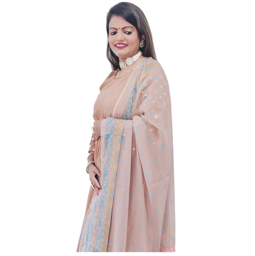 Embroidery Long Gown