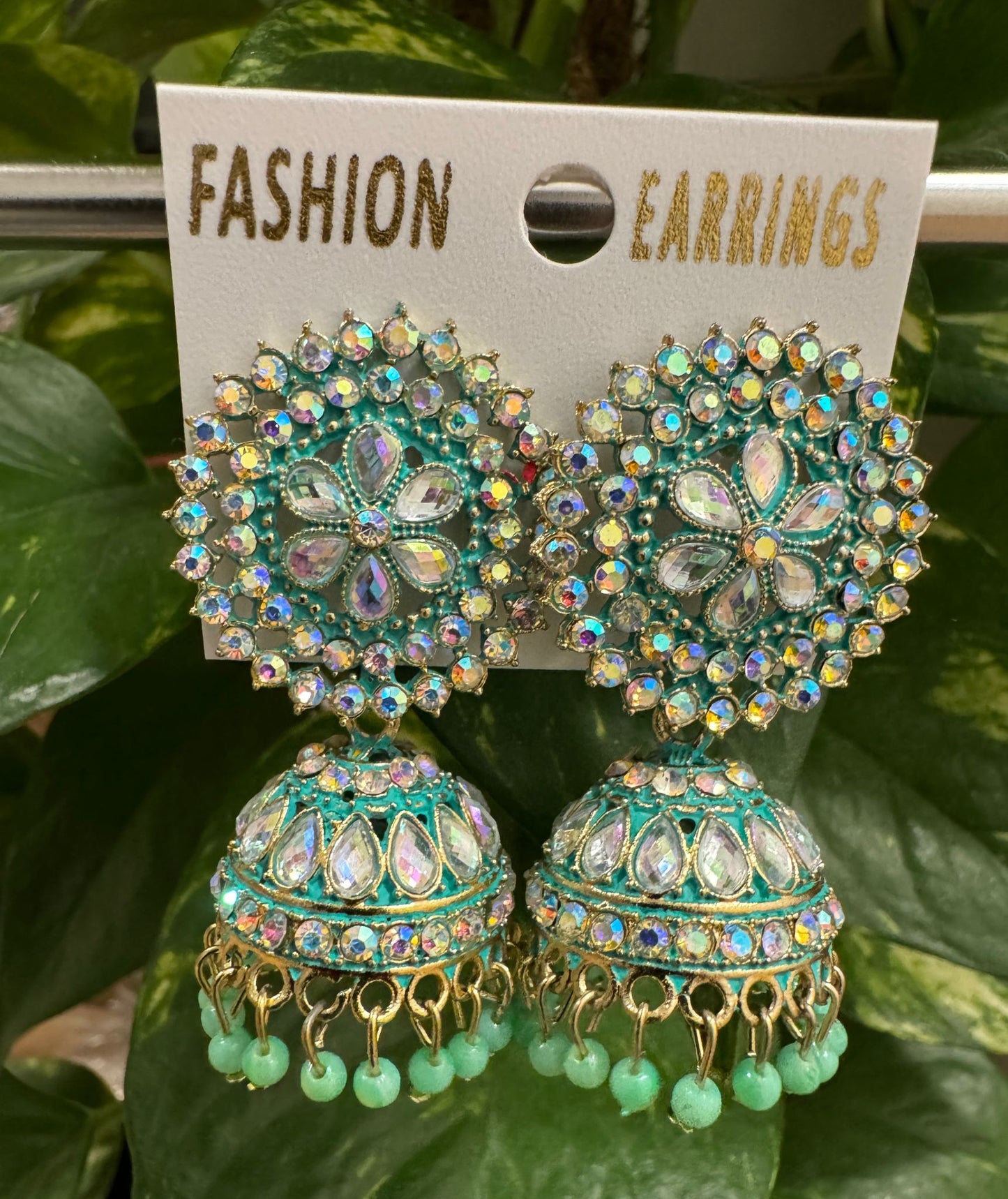 Stone And Beads Jhumki