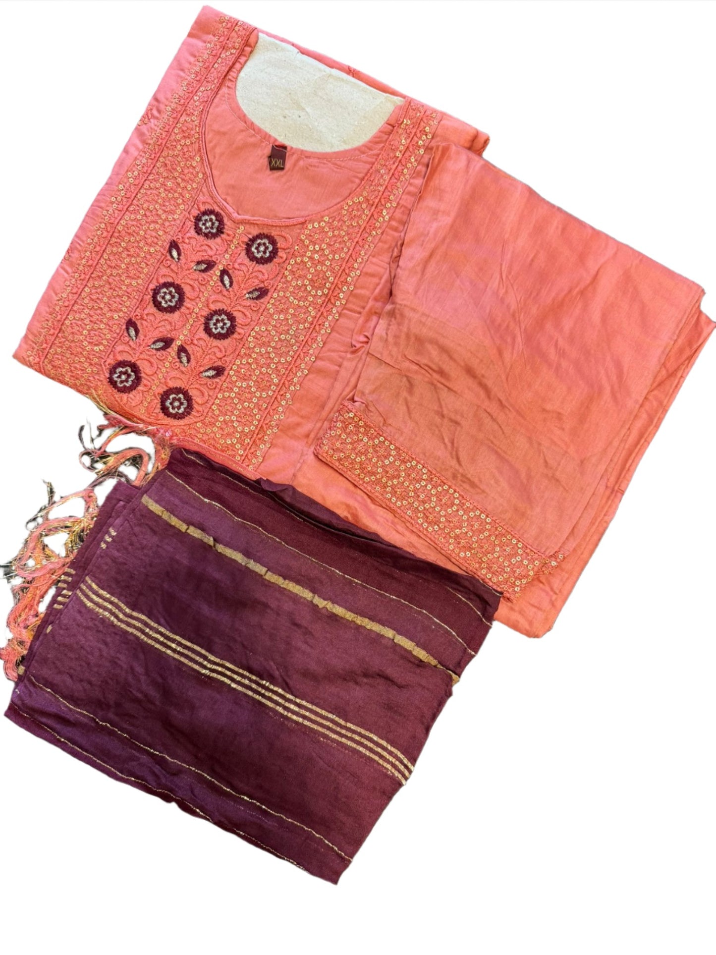 Embroidery Pant Suit Set