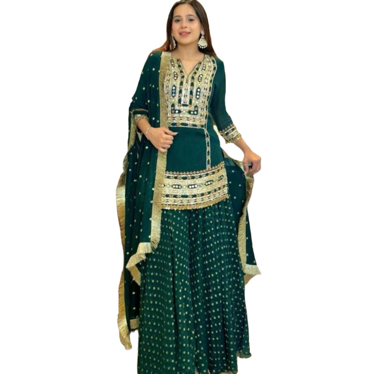 Key specification Fabric : Georgette Color : Rama Size : XXL, XL, L, M Occasion : Daily Wear, Festival, Party Wear Work : Embroidered