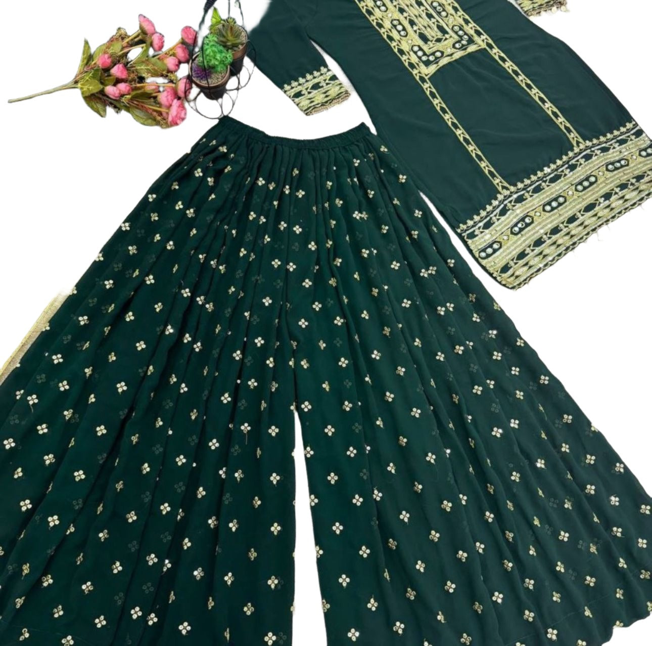 Key specification Fabric : Georgette Color : Rama Size : XXL, XL, L, M Occasion : Daily Wear, Festival, Party Wear Work : Embroidered