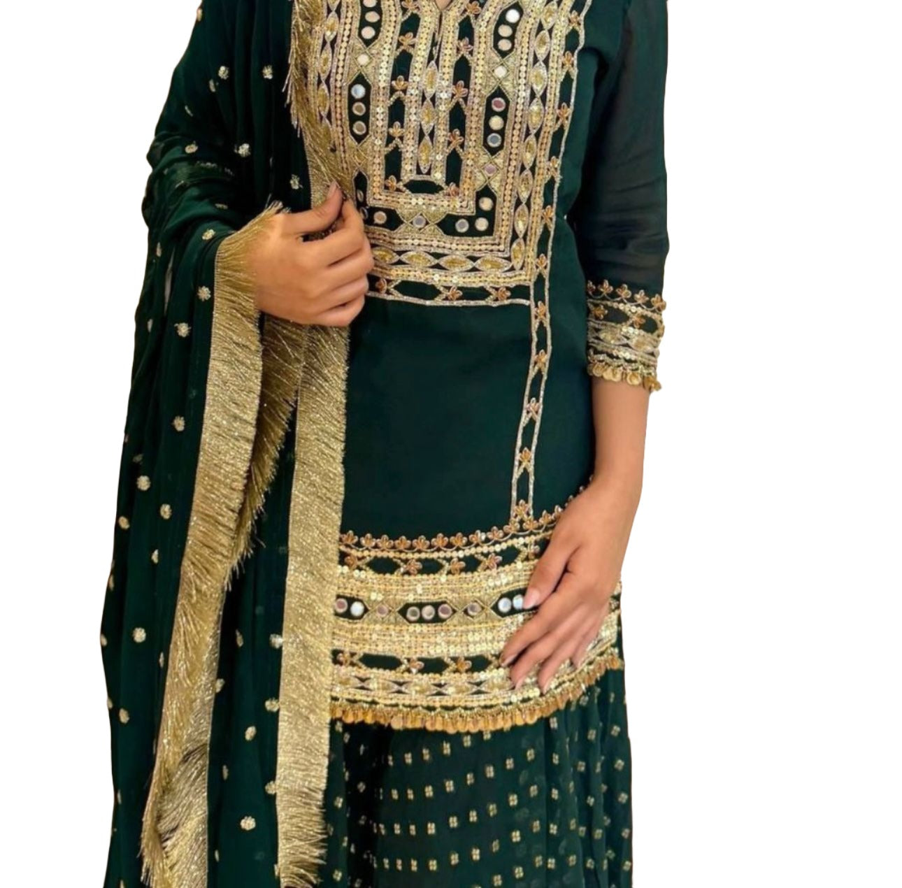 Key specification Fabric : Georgette Color : Rama Size : XXL, XL, L, M Occasion : Daily Wear, Festival, Party Wear Work : Embroidered
