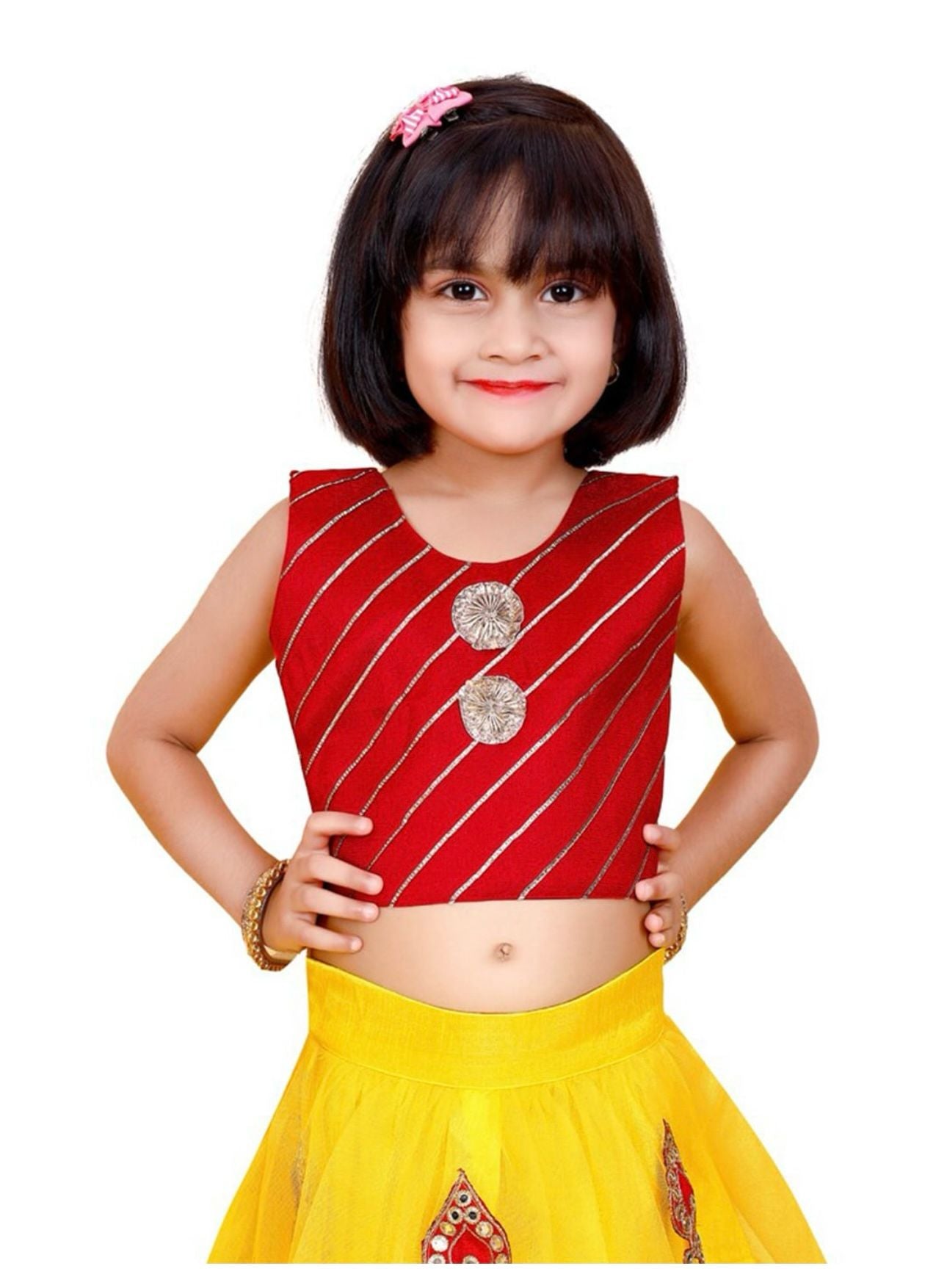 Lehenga & Blouse With Dupatta for Girls Embroidered Patchwork Ready to Wear