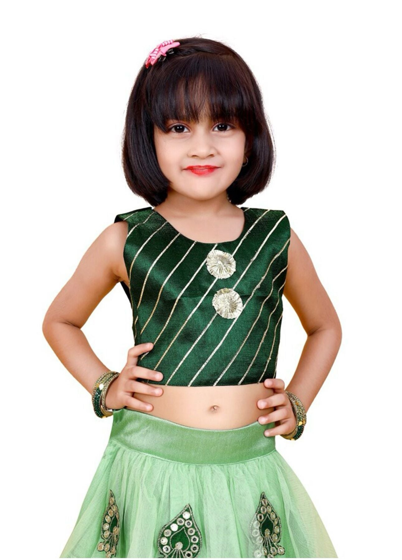 Lehenga & Blouse With Dupatta for girls with embroidered Patchwork Ready to Wear