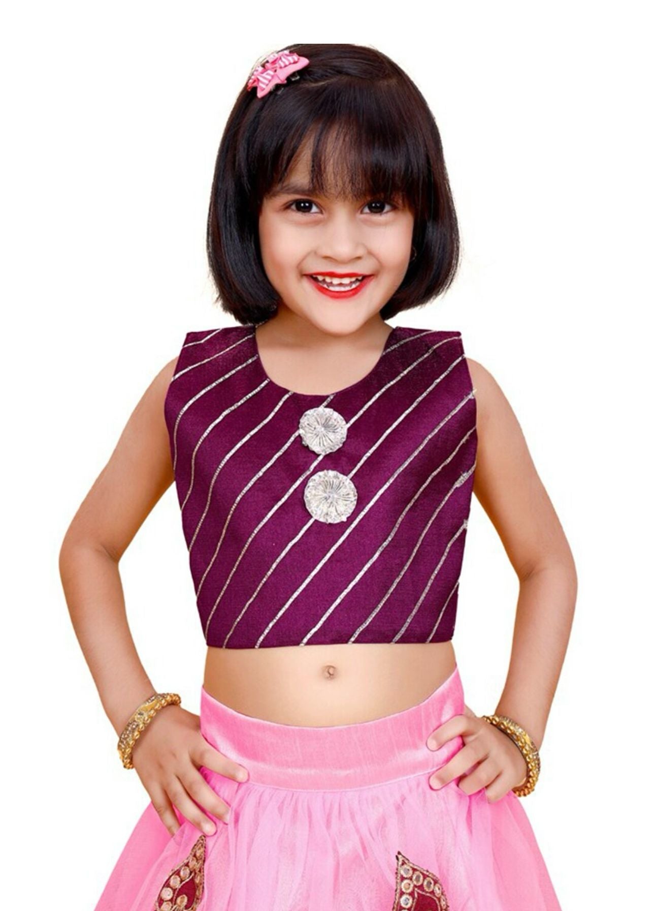 Lehenga & Blouse With Dupatta for Girls with Embroidered Patchwork Ready to Wear