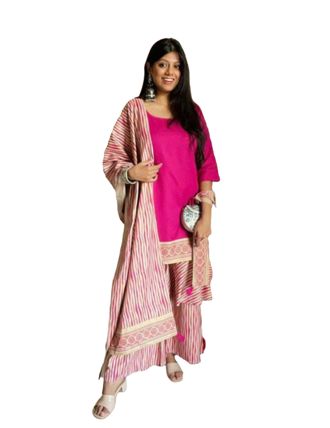 Kurta Ruffle Pant with Tassle Dupatta Kurta Set In Germany