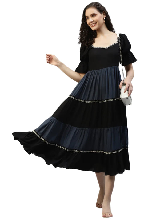 Black & Grey Color block Women's Dress in Berlin
