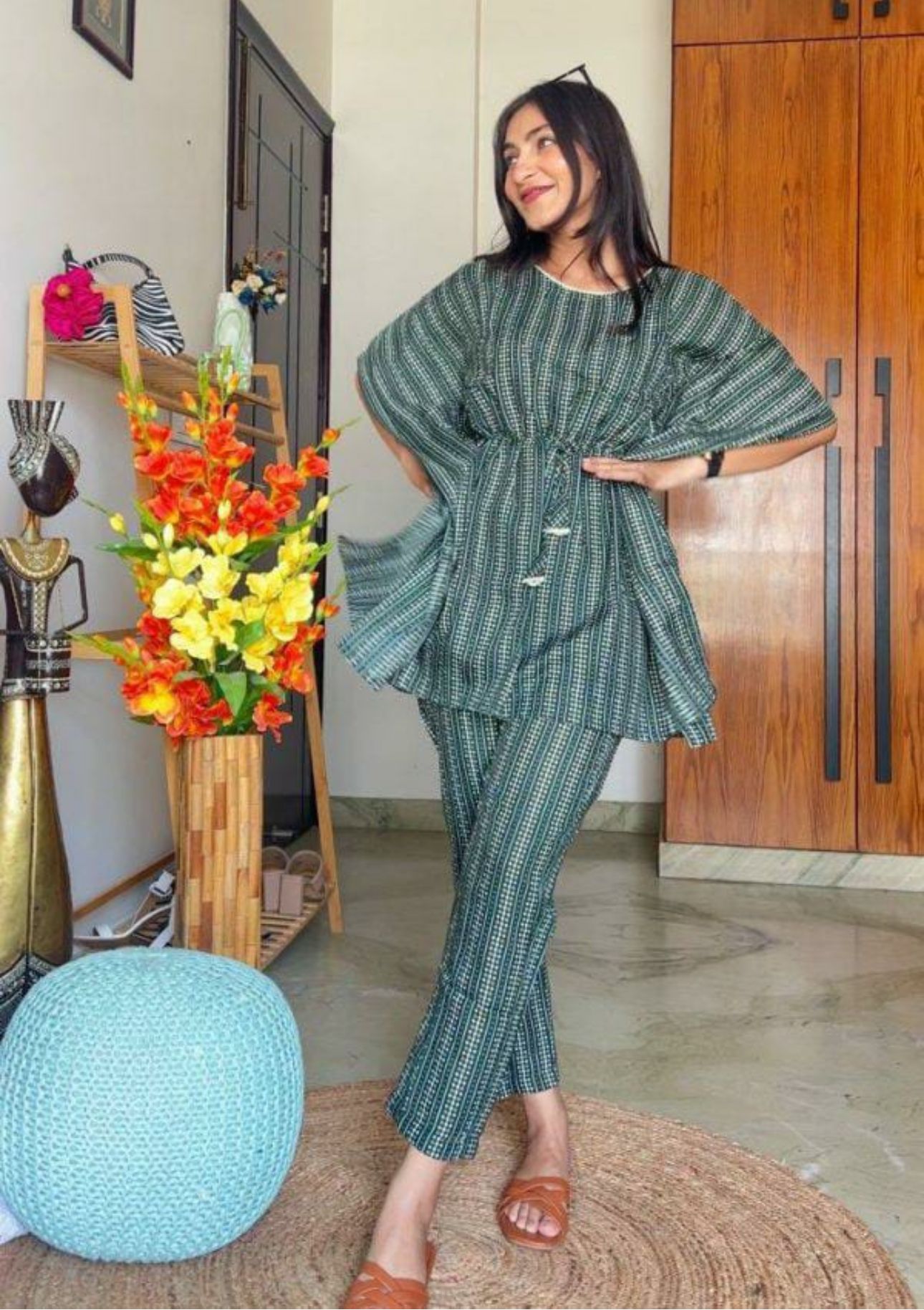 Cotton Kaftan Pant Set In Germany