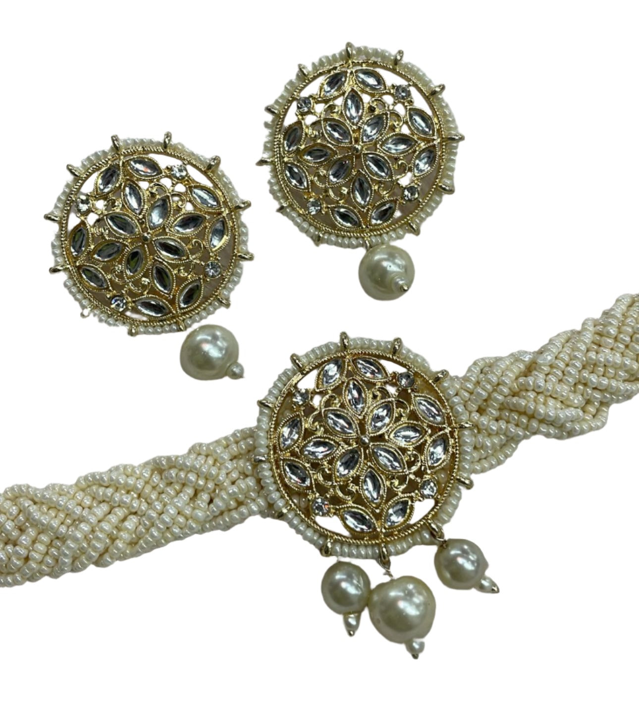 Pearl Choker Nacklace Set