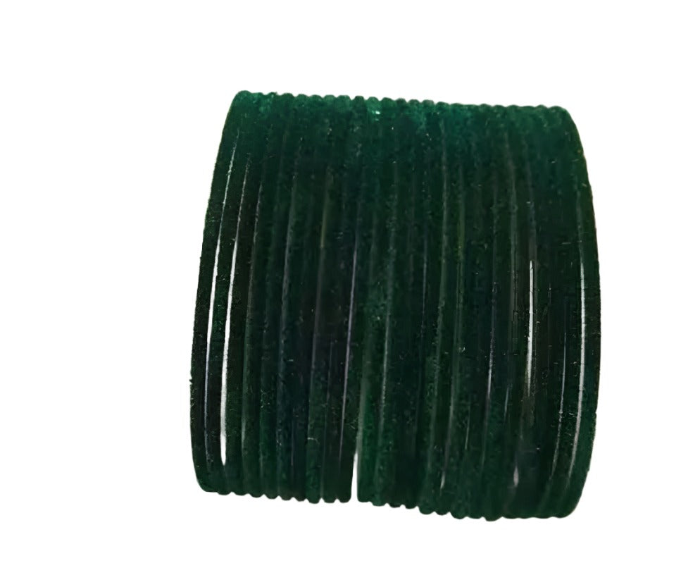 Glossy Beauty Alloy Velvet bangles (1 Set Of 12 Bangles)