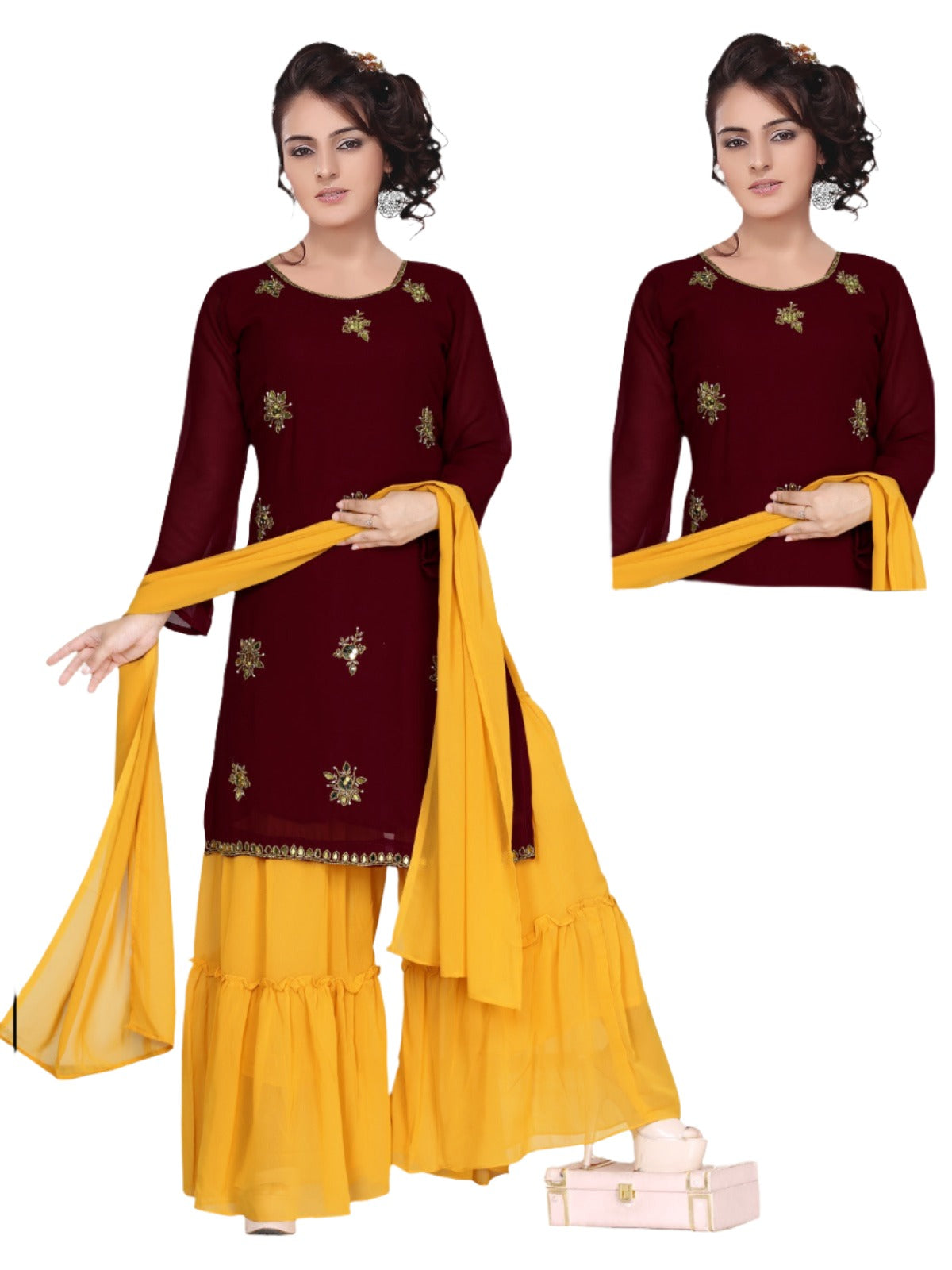 Handwork Sharara Suit Set In Germany