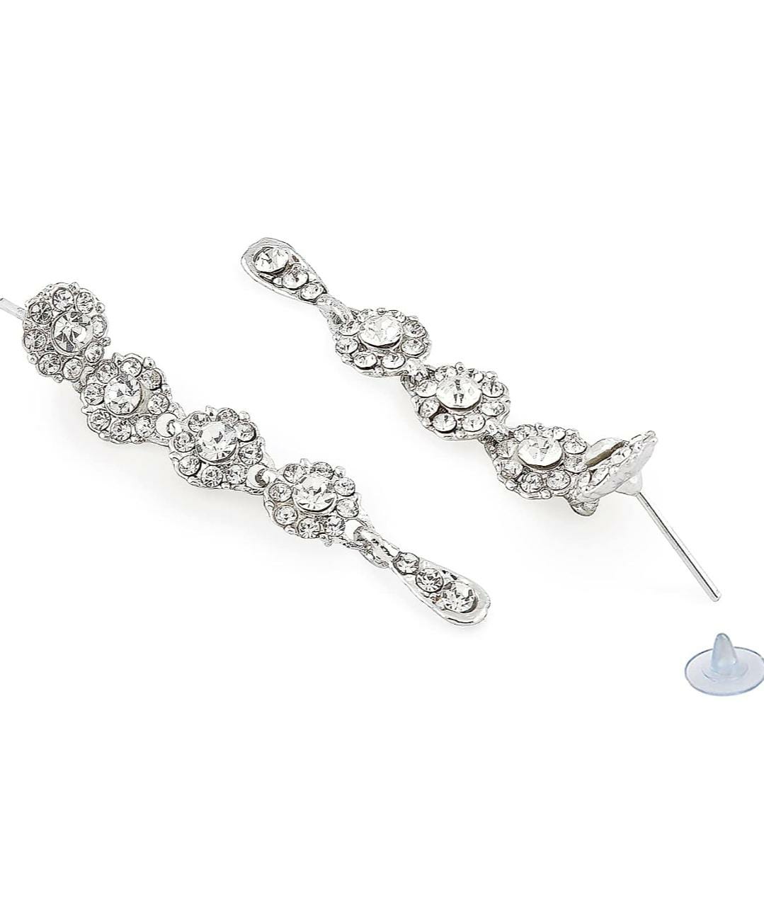 PEARLS Dazzling Flowers Austrian Diamond Necklace Set For Women