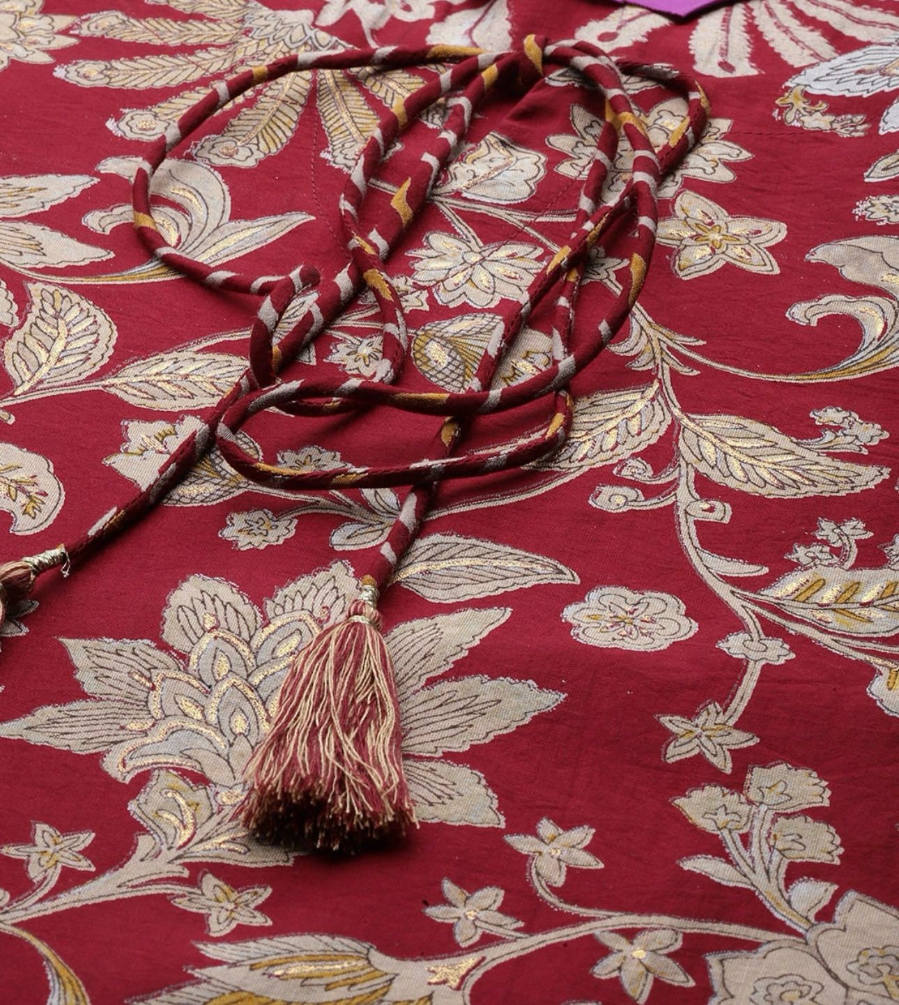 Women Floral Printed Regular Mukaish Kurta with Skirt & With Dupatta