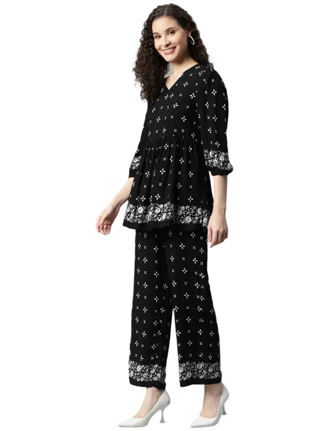 Black With Border Women's Co-Ord Set in Munich