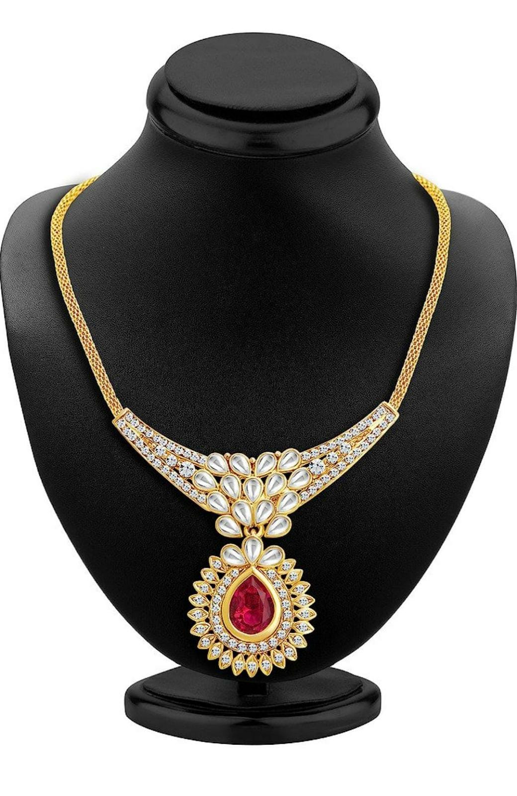 Kundan Gold Plated Wedding Necklace Set for Women
