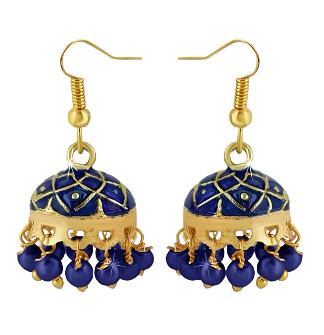 Earrings for Women & Girls | Traditional Multicolor Jhumka | German Silver Earring Set | Dome Shape Jhumki Combo | Accessories Jewellery | Birthday & Anniversary Gift