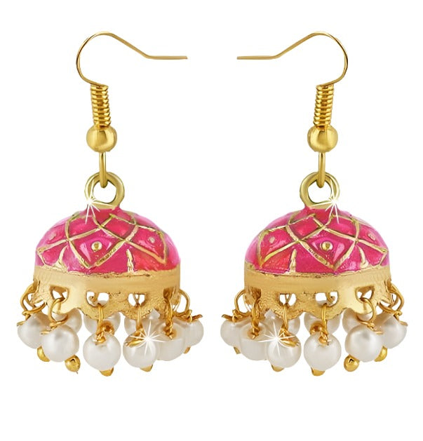 Earrings for Women & Girls | Traditional Multicolor Jhumka | German Silver Earring Set | Dome Shape Jhumki Combo | Accessories Jewellery | Birthday & Anniversary Gift