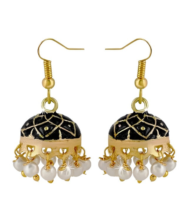 Earrings for Women & Girls | Traditional Multicolor Jhumka | German Silver Earring Set | Dome Shape Jhumki Combo | Accessories Jewellery | Birthday & Anniversary Gift