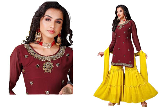 Handwork Sharara Suit Set In Munich