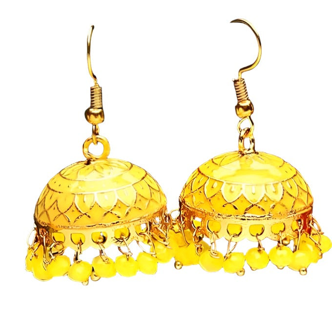 Earrings for Women & Girls | Traditional Multicolor Jhumka | German Silver Earring Set | Dome Shape Jhumki Combo | Accessories Jewellery | Birthday & Anniversary Gift