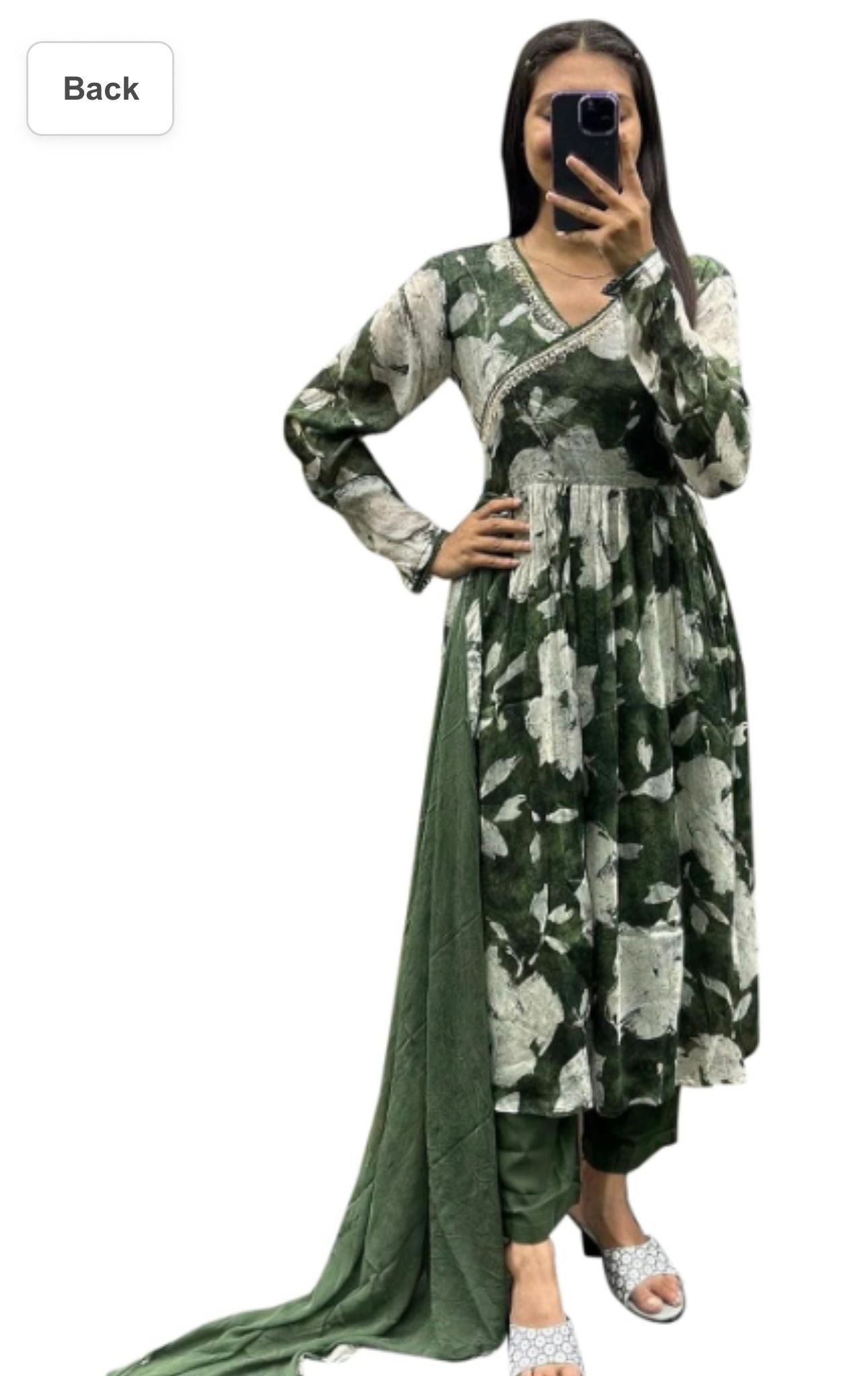 Angrakha Style in Naira Cut, Trousers with Dupatta In Germany