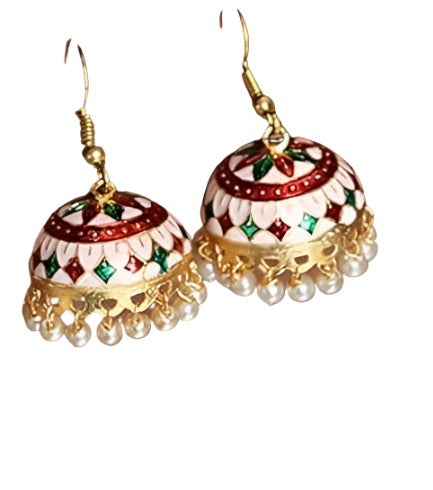 Earrings for Women & Girls | Traditional Multicolor Jhumka | German Silver Earring Set | Dome Shape Jhumki Combo | Accessories Jewellery | Birthday & Anniversary Gift