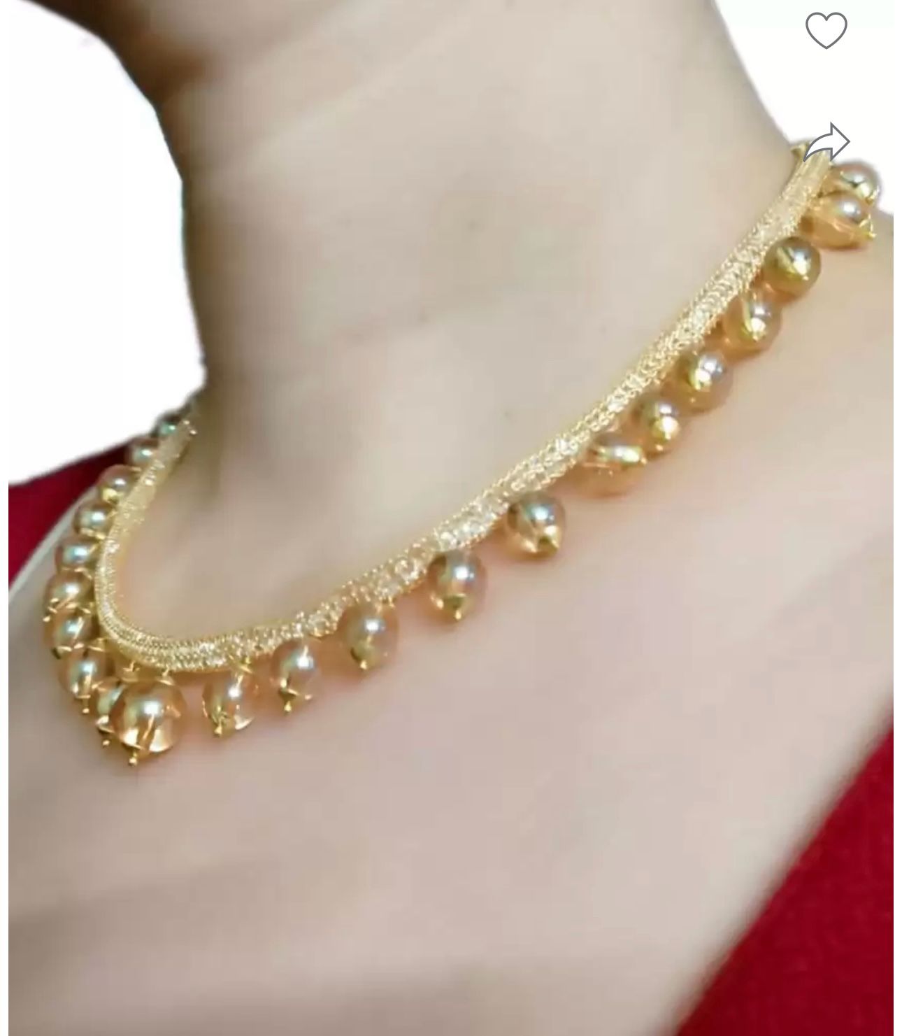 Pearl Necklace Set With Earrings