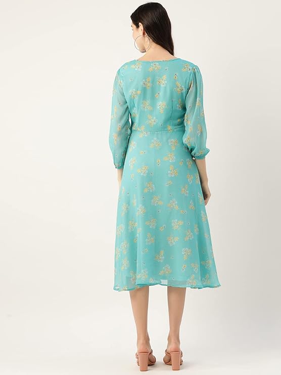 Georgette Casual Floral Printed Dress in Berlin
