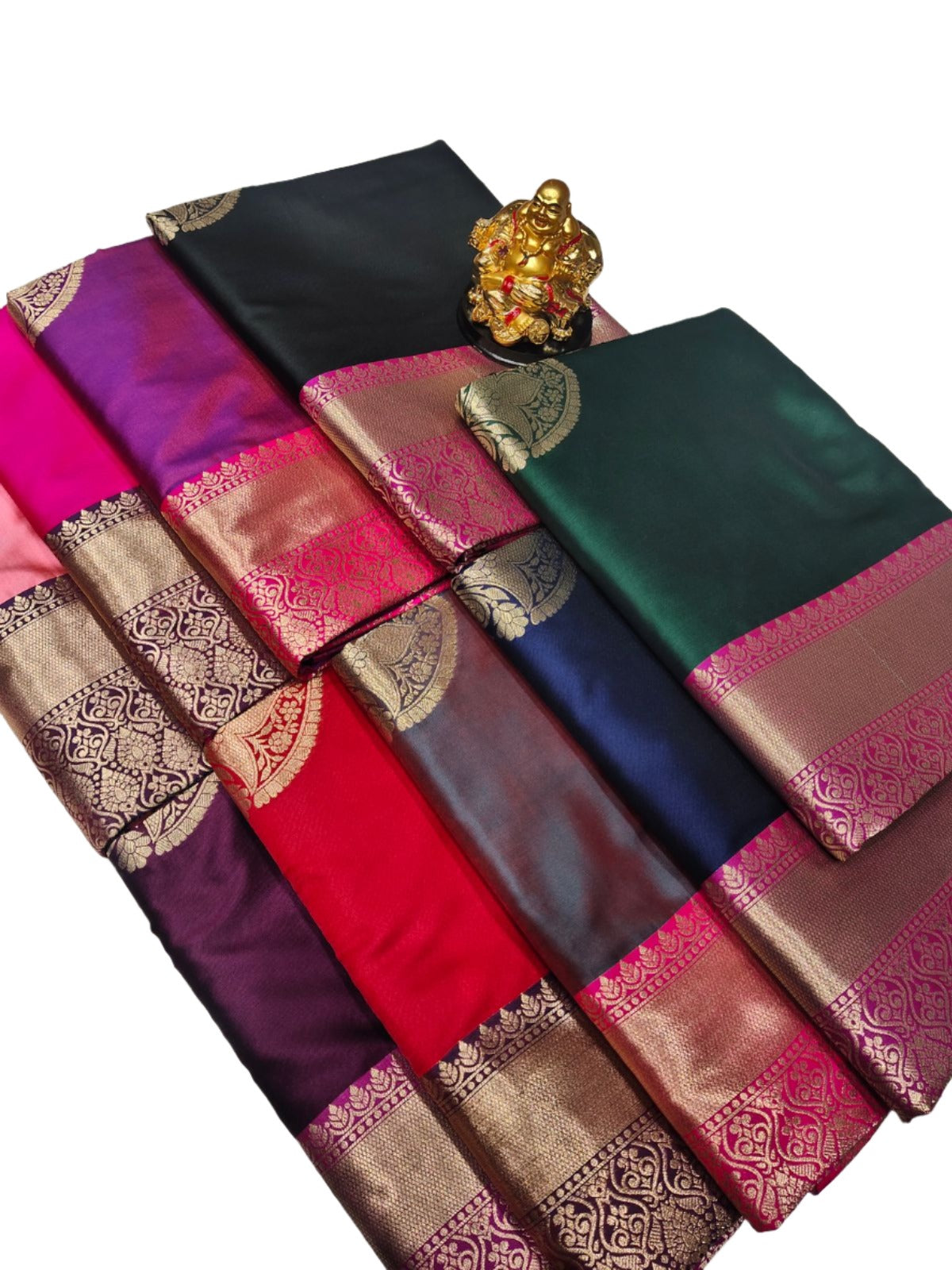 LICHI SILK WITH WIVING GOLD ZARI AND NICE EXTRA ORDNARY DESIGN