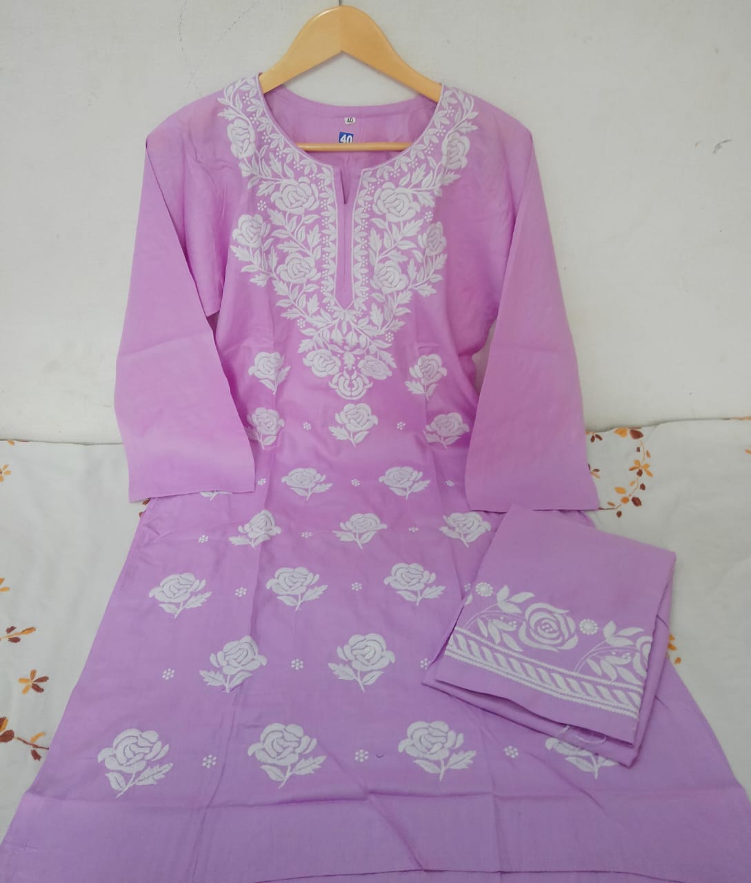 Lucknowi Chikankari Kurta Set In Germany