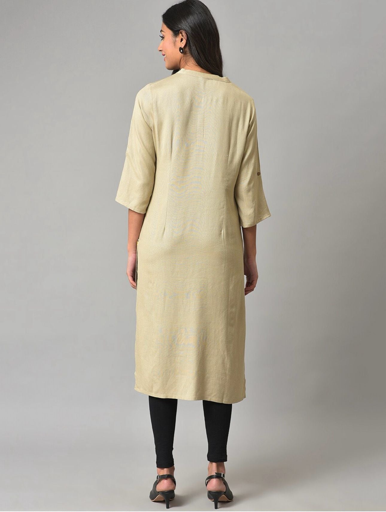 Mandarin Collar Straight Kurta