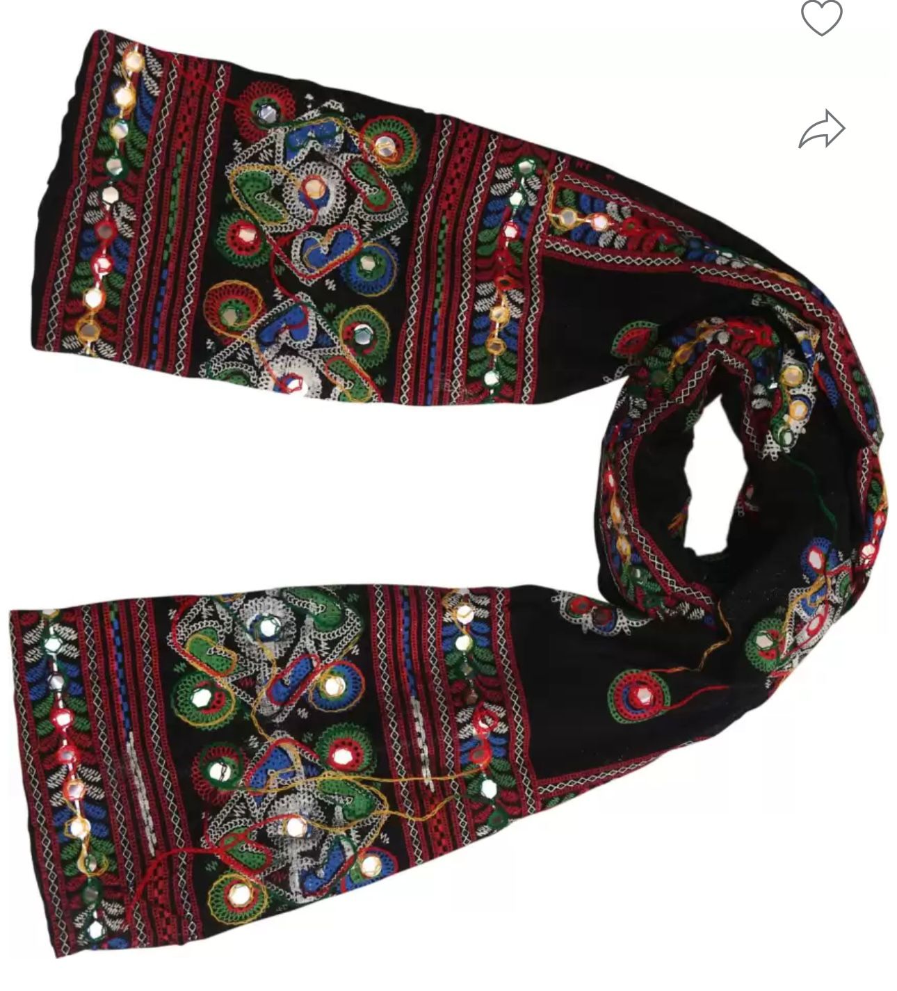 Pure Cotton Embroidered Black Women Dupatta In Germany