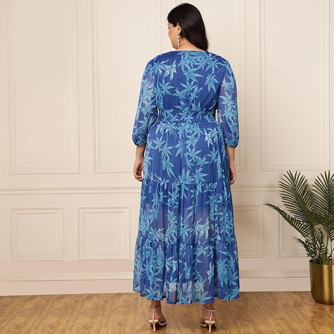 Women's Tiered & Smocked Plus Size Maxi Dress in Berlin