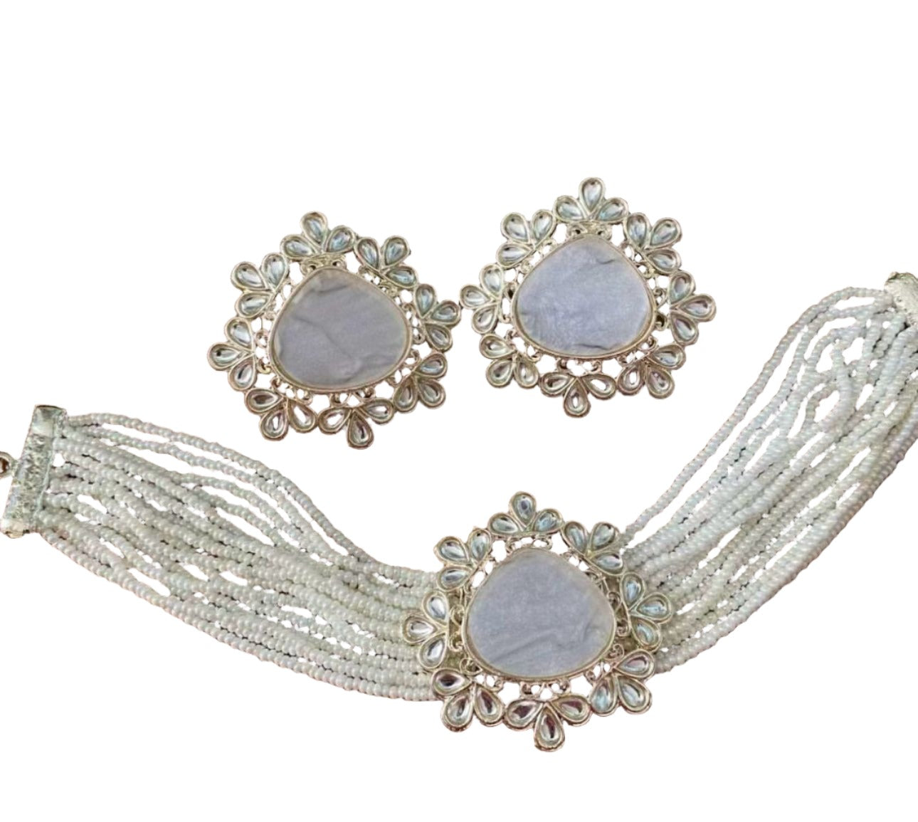 Triangle Shape Choker Necklace Set In Germany