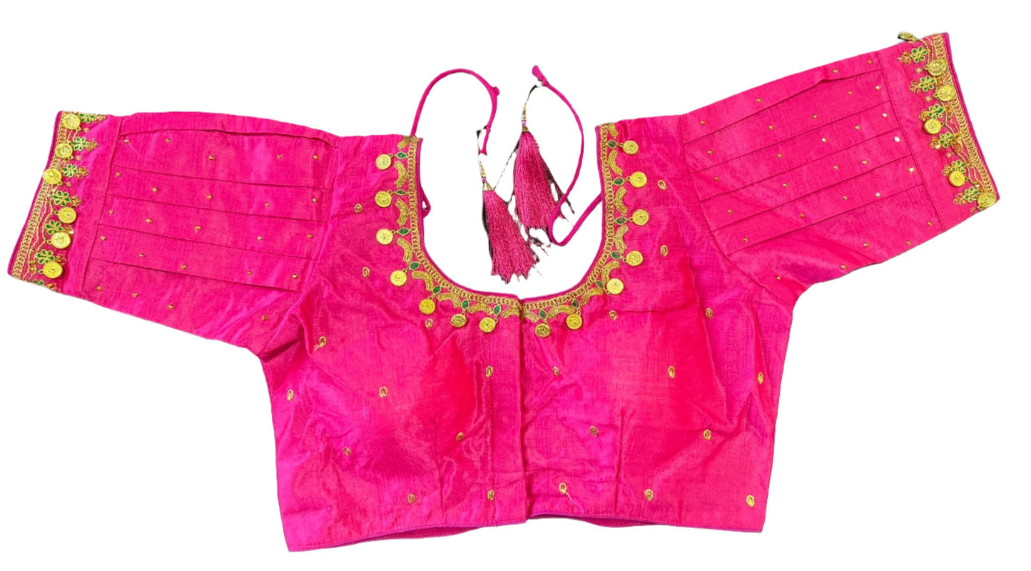 Silk Temple Coin Blouse
