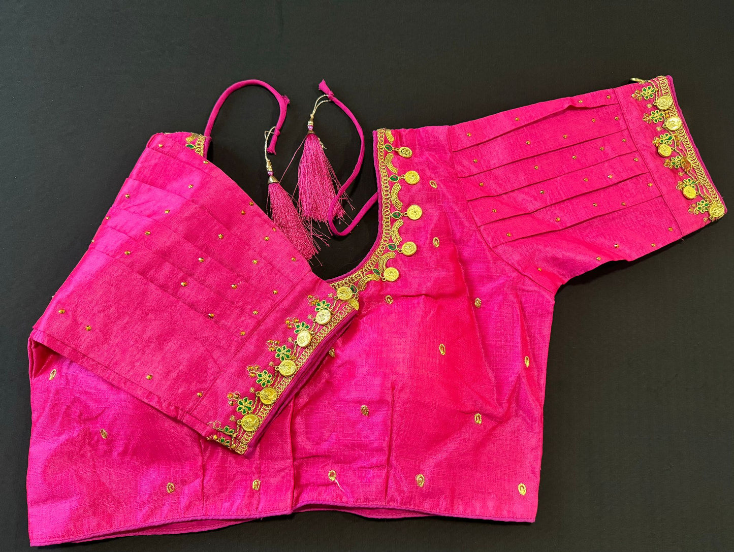 Silk Temple Coin Blouse